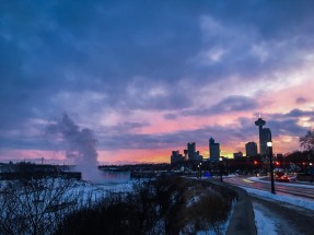 Sunset over the Falls